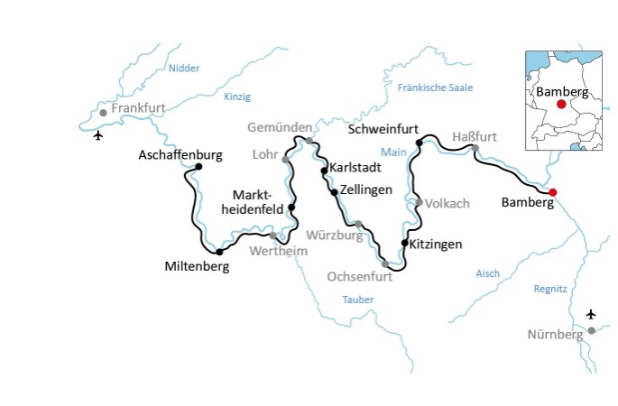 Germany: Main Bike Trail - Bamberg - Aschaffenburg (2026) - OK Cycle Tours