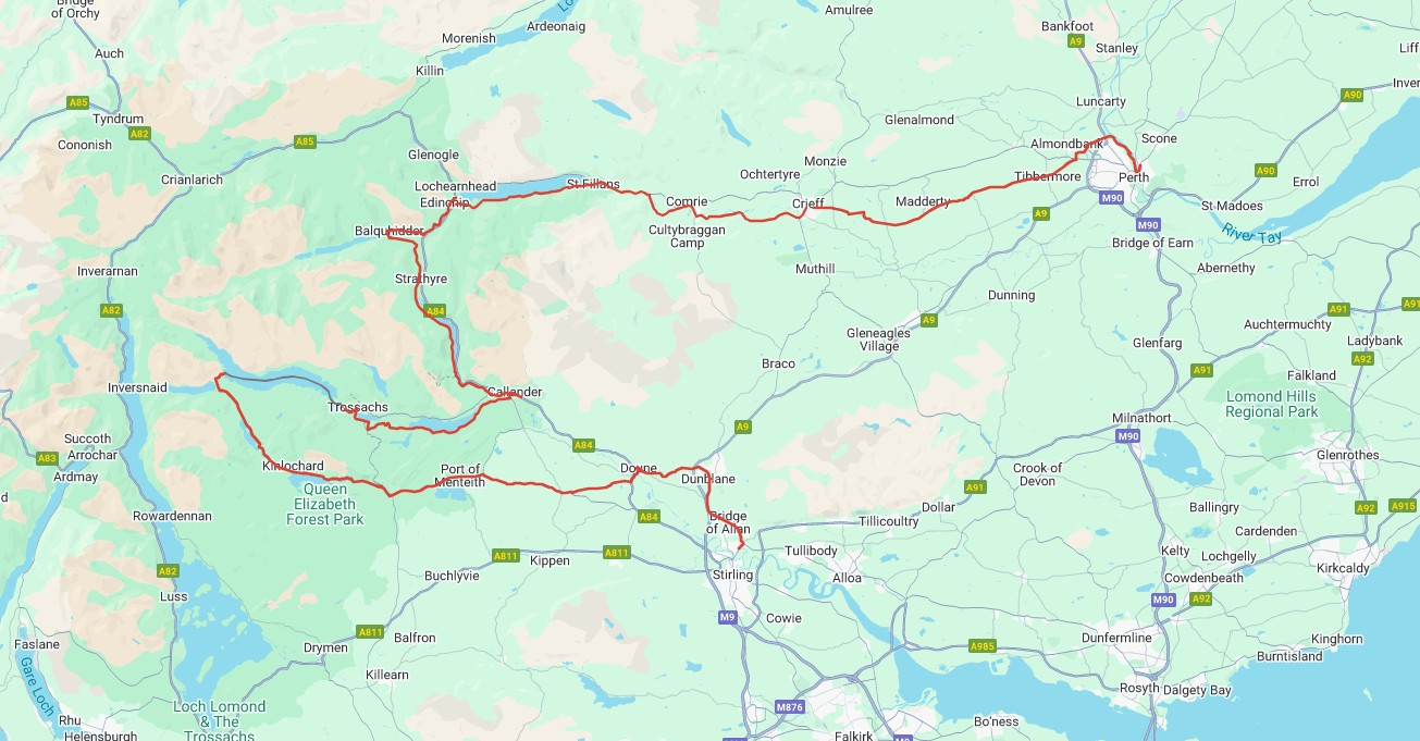 Rob Roy Country Map.pdf Scotland - Rob Roy Country Cycle Tour (2026) - OK Cycle Tours